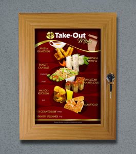 Wood Effect External Menu Case