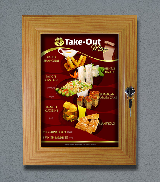 Wood Effect External Menu Case